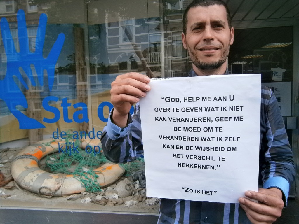 Mimoun voor het inloophuis van Sta Op Zorg