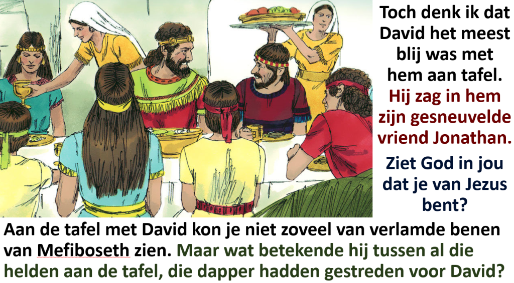 Aan tafel bij David