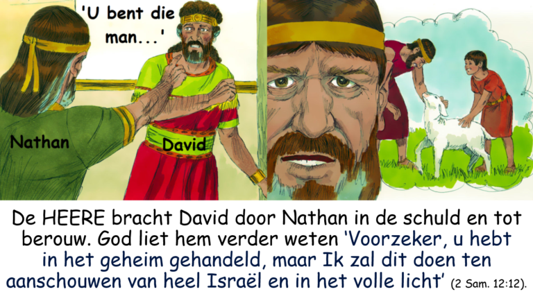 Herstel voor koning David. Hoe kom je van zelfbescherming en zonden